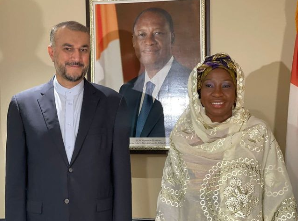 Rencontre, Dr. Amirabdollahian et la ministre ivoirienne des Affaires Etrangères